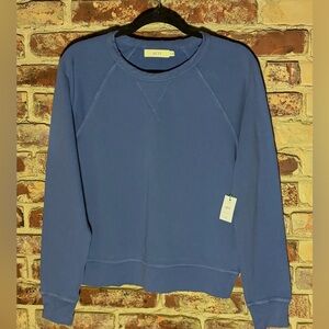 NWT AE77 Raglan Sweatshirt Blue French Terry Crewneck Pullover Size M